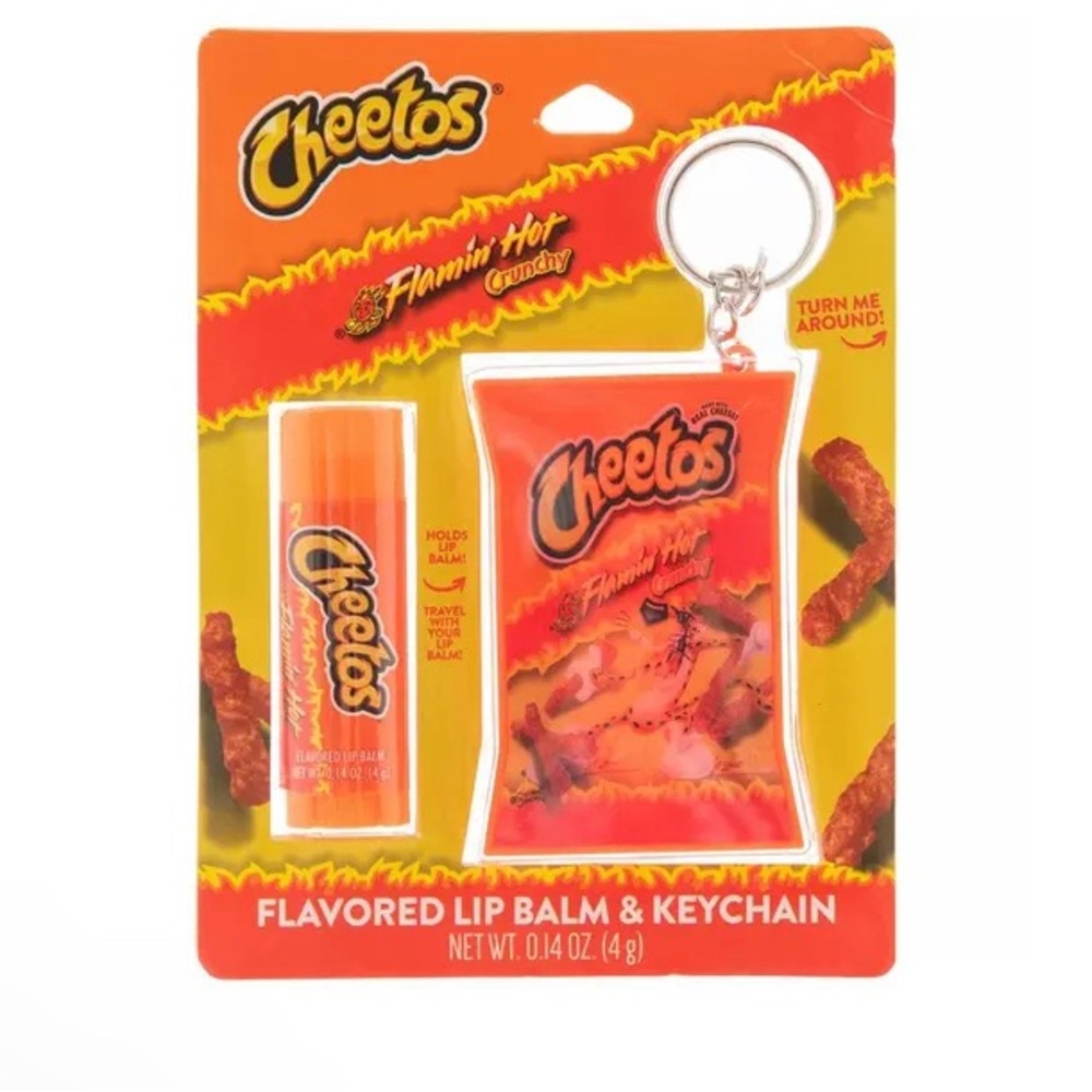 Cheetos Flamin' Hot Lip Balm & Keychain Set